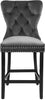 Nikki Grey Velvet Stool