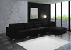 Julia Black Velvet Modular Sectional (5 Boxes)