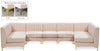 Alina Pink Velvet Modular Sectional
