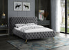 Delano Grey Velvet King Bed