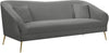 Hermosa Grey Velvet Sofa
