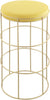 Rebar Yellow Velvet Counter Stool
