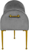 Owen Grey Velvet Bench