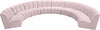 Infinity Pink Velvet 8pc. Modular Sectional