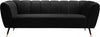 Beaumont Black Velvet Sofa