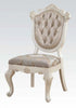 Acme Chantelle Side Chair in Rose Gold and Pearl White (Set of 2) 63542