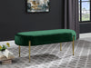Gia Green Velvet Bench