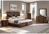 Optimus Brown/Black Bed, Dresser, Mirror and Nightstand