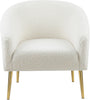 Barlow White Faux Sheepskin Fur Accent Chair