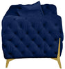 Kingdom Navy Velvet Loveseat