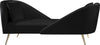 Nolan Black Velvet Chaise