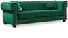 Bowery Green Velvet Sofa