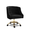 Arden Black Velvet Office Chair