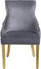 Tuft Grey Velvet Dining Chair