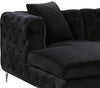 Gail Black Velvet 3pc. Sectional