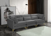 Julia Grey Velvet Modular Sofa (3 Boxes)