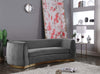 Julian Grey Velvet Sofa