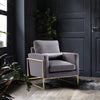 Mila Grey Velvet Chair