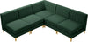 Alina Green Velvet Modular Sectional