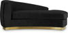 Julian Black Velvet Chaise