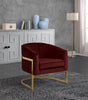 Carter Burgundy Velvet Accent Chair