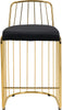 Gio Black Velvet Stool