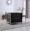 Opal Black Velvet Chair