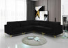 Julia Black Velvet Modular Sectional (5 Boxes)