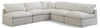 Plush Cream Velvet Standard Cloud Modular Sectional
