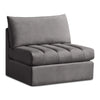 Jacob Grey Velvet Armless