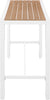 Nizuc Brown manufactured wood Outdoor Patio Aluminum Rectangle Bar Table