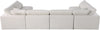 Plush Cream Velvet Standard Cloud Modular Sectional