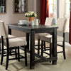 Sania 5 Pc Counter Ht Table Set Black