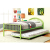 Rainbow Full Bed Black, White, Silver, Black, & Green
