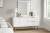 Modernist White Gloss Mirror