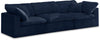 Cozy Navy Velvet Cloud Modular Sofa