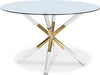 Mercury Acrylic/Gold Dining Table