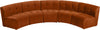 Limitless Cognac Velvet 5pc. Modular Sectional