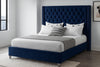 Aiden Navy Velvet King Bed