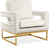 Noah Cream Velvet Accent Chair