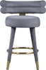 Fitzroy Grey Velvet Counter Stool