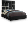 Milan Black Faux Leather King Bed