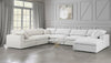 Serene Cream Linen Fabric Deluxe Cloud Modular Sectional