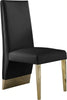Porsha Black Faux Leather Dining Chair
