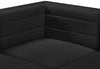 Quincy Black Velvet Modular Corner Chair