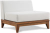 Rio Off White Waterproof Fabric Outdoor Patio Modular Armless Chair