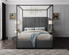 Jax Grey Velvet King Bed