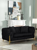 Kingdom Black Velvet Loveseat