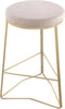 Tres Cream Velvet Counter Stool