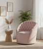 Alessio Pink Velvet Accent Chair